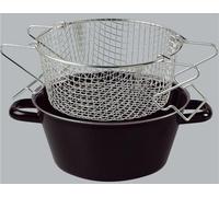 Riess Poêle à frites avec insert Ø20cm Noir Émail