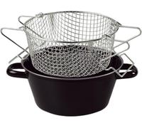 Riess Poêle à frites avec insert Ø26cm Émail noir Induction