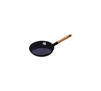 Riess, 0563-022, Poêle ronde avec poignée en bois Noir Ø 20 cm