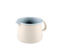 Riess Pot à bec Ø12cm 1 litre Emaille Nouvelle Avorio Travertin extra-fort