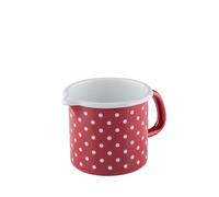 Riess Pot à bec Ø9cm 1/2L pois rouge émail