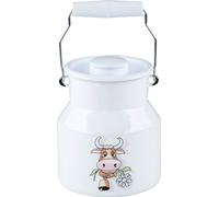Riess Pot à lait avec couvercle Vache 1,5 litre émail