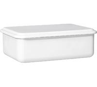 Riess Récipient à provisions avec couvercle 23x15x7 cm Émail blanc Convient pour le four