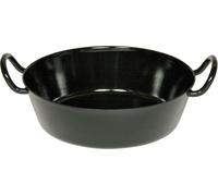 RIESS Schnitzelpfanne schwarz, emailliert, Höhe: 110 mm, ø: 400 mm