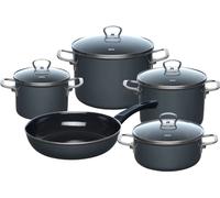 Riess Set de casseroles 5 pièces Dark Grey émail