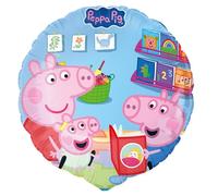 Riethmüller Ballon en aluminium standard Peppa Pig C60 emballé 45 cm - Ballon pour anniversaire d'enfant et fête à thème - Décoration de fête de dessin animé pour enfants