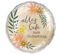 Riethmüller Ballon gonflable de qualité supérieure - Ballon d'anniversaire bohème - Ballon géant en aluminium - 45 cm - Convient à l'hélium - Décoration de fête Riethmüller