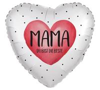 Riethmüller Ballon gonflable en forme de cœur - Ballon géant en forme de cœur - 45 cm - Convient pour l'hélium - Décoration de fête Riethmüller