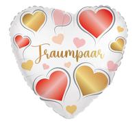 Riethmüller Ballon gonflable en forme de cœur - Couple de rêves - Ballon géant en aluminium de 45 cm - Convient à l'hélium - Décoration de fête Riethmüller