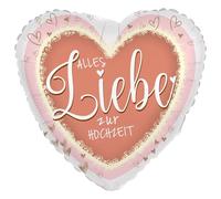 Riethmüller Ballon gonflable en forme de cœur de qualité supérieure - Ballon gonflable en forme de cœur - 45 cm - Convient pour l'hélium - Décoration de fête Riethmüller