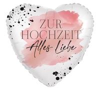 Riethmüller Ballon gonflable en forme de cœur de qualité supérieure - Ballon gonflable en forme de cœur - 45 cm - Convient pour l'hélium - Décoration de fête Riethmüller