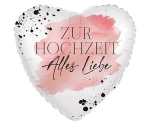 Riethmüller Ballon gonflable en forme de cœur de qualité supérieure - Ballon gonflable en forme de cœur - 45 cm - Convient pour l'hélium - Décoration de fête Riethmüller
