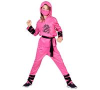 Riethmüller Costume de légende ninja pour enfant - Rose - Costume de carnaval pour garçons et filles - Déguisement et costume pour enfant