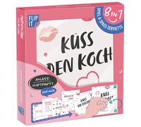 Riethmüller Lot de 12 serviettes « Flirtparty » - 33 x 33 cm - Imprimées des deux côtés - Grandes serviettes en papier avec 8 motifs interactifs amusants pour rendez-vous et flirt - Décoration de