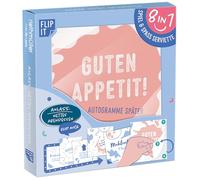 Riethmüller Lot de 12 serviettes « Joli dîner » 33 cm x 33 cm, imprimées des deux côtés - Grandes serviettes en papier avec 8 motifs amusants interactifs pour dîner et dîner - Décoration de table