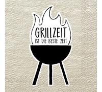 Riethmüller Lot de 16 grandes serviettes en papier avec inscription en allemand « Grillzeit ist die beste Zeit » - 33 x 33 cm - Décoration de table