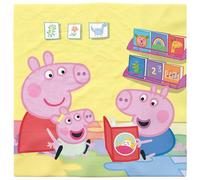 Riethmüller Peppa Pig - Lot de 16 serviettes en papier - 33 x 33 cm - Décoration de fête pour les anniversaires d'enfants et les fêtes à thème - Serviettes amusantes de dessin animé pour enfants