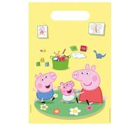 Riethmüller Peppa Pig Lot de 6 Sacs de fête en Papier 17 x 26 cm - Sacs Cadeaux pour invités - Idéal pour Les Anniversaires d'enfants et Les fêtes à thème - Décoration Amusante pour Enfants
