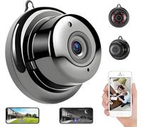 Rietoiu 2026 Caméra Ultra-Invisible Améliorée Sans Prise, Caméra Cachée WiFi Mini 1080P avec Audio Bidirectionnel, Mini Caméra Espion Invisible Sans Fil, Caméra de Sécurité Intérieure Sans Fil pour