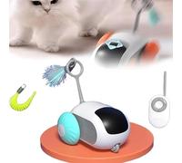 Rietoiu Cat Toy Turbo Tail 2.0-2024 Premium Turbo Tail 2.0 Cat Toy, Three Modes Interactive Cat Toy, Gravity-Sensing Movement, Let Your Cat Play Happily (Blue)