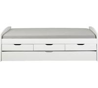 Riewo Lit 90x200 cm avec 1 lit gigogne, blanc.