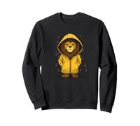 Riez à travers la tempête avec ce lion en imperméable Sweatshirt