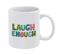 Riez Suffisamment Tasse Avec Poignée Tasses Impression Tasse À Café 330Ml Pour Collègue Petit Déjeuner Chocolat Chaud