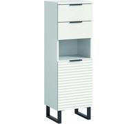 Riff armoire de salle de bain 2 tiroirs 1 porte 1 compartiment blanc.