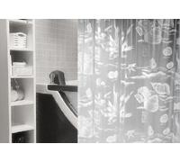 RIFF Blanc/Blanc Vinyl-Duschvorhang 180x200cm Maritime Design Liens Transparent