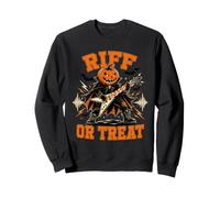Riff Or Treat Pumpkin Guitar Halloween Music Costume Sweatshirt