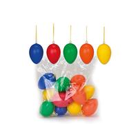 Riffelmacher 02007 - Lot de 12 œufs de Pâques colorés en Plastique de 6 cm, décoration de Pâques, décoration, projets de Bricolage, œufs pour Le Bricolage ou pour Le nid de Pâques