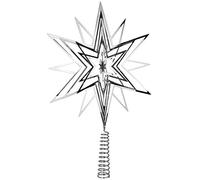 Riffelmacher 17859 Pointe de sapin de Noël en métal en forme d'étoile 33 cm Argenté