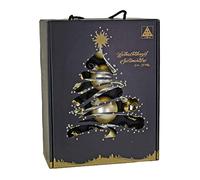 Riffelmacher 26253 Lot de 24 Boules en Verre, Champagne, diamètre : 6 cm, en Coffret, sans PVC, décoration d'arbre de Noël