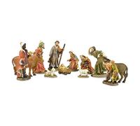 Riffelmacher 78005 Lot de 12 Figurines de crèche peintes pour la crèche de Noël en polyrésine 12 cm