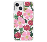 Rifle Paper Clear - Étui décoré d'or pour iPhone 14 / iPhone 13 (Rose Garden)