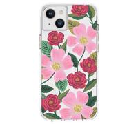 Rifle Paper Clear - Étui décoré d'or pour iPhone 14 Plus (Rose Garden)