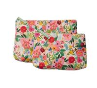 RIFLE PAPER CO. Ensemble de pochettes à fermeture éclair pour jardin, sac de rangement pour maquillage, fournitures scolaires et voyage, petit porte-monnaie pour femme, fermeture éclair dorée et