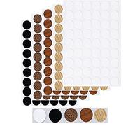 Rifrpha 270 PCS Cache Couvre Vis Adhésif Cache Trou Meuble 21MM Cache Vis Autocollant 5 Couleurs Cache Trou Vis Étanche Cache Vis Auto Adhésifs Vis Trou Autocollants pour Armoires, Tables, Meubles