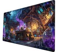 Riftbound TCG Playmat 24x14 Zoll mit Zonenmarkierung inoffizielles Design inklusive Tragetasche für Brettspiele Playmat (Sanctuaire arcanique)