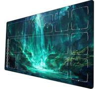 Riftbound TCG Playmat 24x14 Zoll mit Zonenmarkierung inoffizielles Design inklusive Tragetasche für Brettspiele Playmat (Forest Aura Spring)