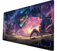 Riftbound TCG Playmat 24x14 Zoll mit Zonenmarkierung inoffizielles Design inklusive Tragetasche für Brettspiele Playmat (Colosse primitif)