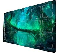 Riftbound TCG Playmat 24x14 Zoll mit Zonenmarkierung inoffizielles Design inklusive Tragetasche für Brettspiele Playmat (Sentier émeraude)