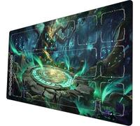 Riftbound TCG Playmat 24x14 Zoll mit Zonenmarkierung inoffizielles Design inklusive Tragetasche für Brettspiele Playmat (Cercle arcanique de la forêt)