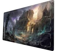 Riftbound TCG Playmat Grand Tapis de Jeu TCG Riftbound 24x14 Pouces avec Pochette de Rangement pour Zones marquées, Parfait pour Les Amateurs de Jeux de société (Chevalier Mort-Vivant)