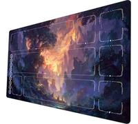 Riftbound TCG Playmat Tapis de Jeu TCG Riftbound 24x14 Pouces Conception Non Officielle avec Zones de Jeu et Sac de Rangement pour Joueurs de Jeux de société Parfait pour (Canyon)