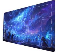 Riftbound TCG Playmat Tapis de Jeu TCG Riftbound 24x14 Pouces | Grand Tapis de Jeu avec Zones pré-imprimées et Sac de Rangement (Guerre féroce)