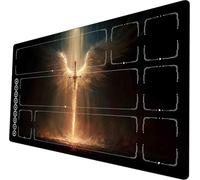 Riftbound TCG Playmat Tapis de Jeu TCG Riftbound Conception Non Officielle de 24 x 14 Pouces avec Zones de Jeu et Sac de Rangement Parfait pour Les Joueurs de Jeux de société (Guerrier)