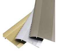 RIFWOVE Barre De Seuil, Barre De Seuil Multiniveau, 10cm Large Bande Transition Sol, Seuil De Porte Aluminium pour Joindre Les Interstices du Sol, Barre De Seuil Rattrapage De Niveau (Color : Gold)