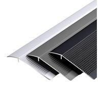RIFWOVE Barre De Seuil, Barre De Seuil Multiniveau, 10cm Large Bande Transition Sol, Seuil De Porte Aluminium pour Joindre Les Interstices du Sol, Barre De Seuil Rattrapage De Niveau (Color : Black)
