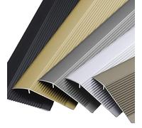 RIFWOVE Barre De Seuil Rattrapage De Niveau, Rampes De Seuil De Bande De Transition De Sol, Profilé De Transition De Seuil De Porte, Rampe D'entrée, Réducteur De Sol Antidérapante (Color : Silver)